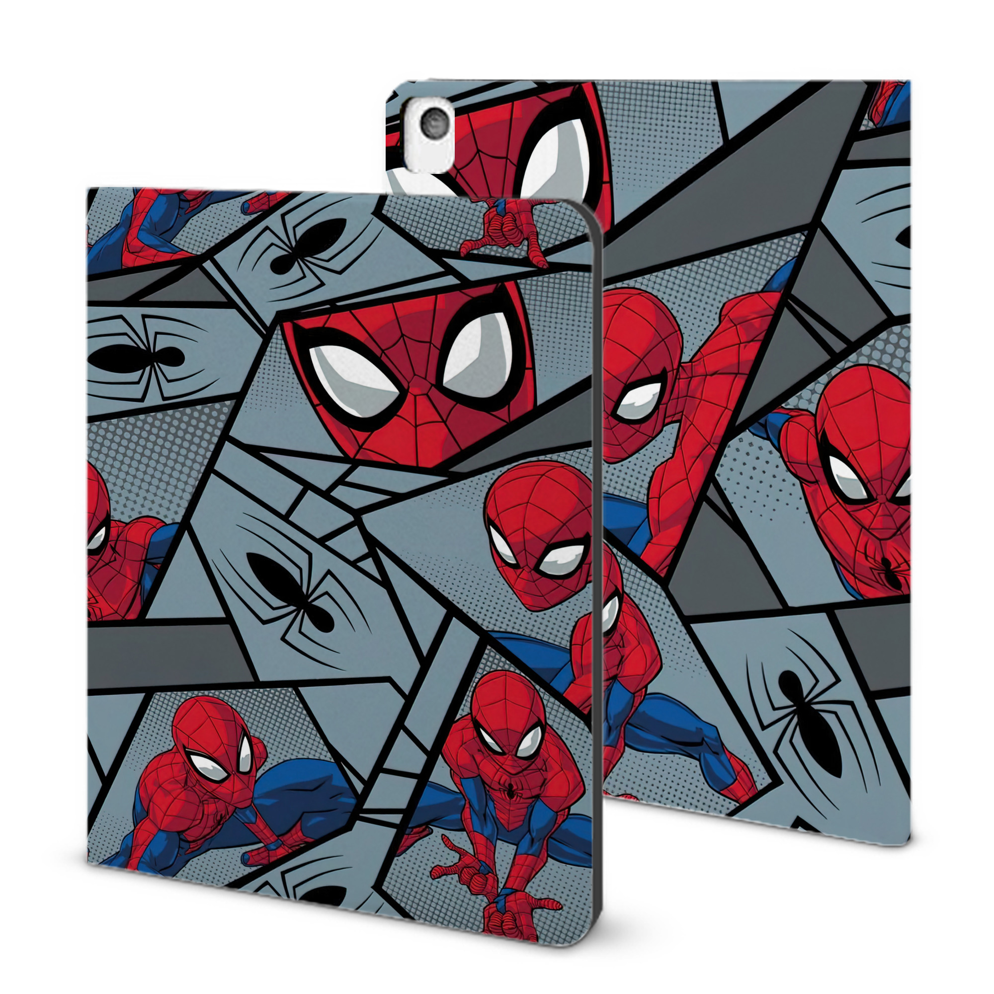 （画像用） Spider Man スパイダーマン IPadケース ペンホルダー付き ブックスタイルデザイン